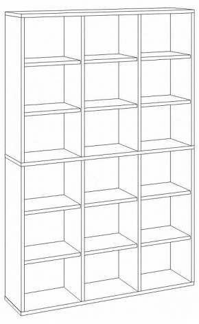 Шкаф книжный Домино СУ(ш3в2)+6ФГ в Можге - mozhga.ok-mebel.com | фото 2