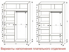 Шкаф-купе 1400 серии SOFT D6+D6+B2+PL3 (2 ящика+2штанги) профиль «Капучино» в Можге - mozhga.ok-mebel.com | фото 7