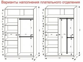 Шкаф-купе 1400 серии SOFT D8+D2+B2+PL4 (2 ящика+F обр.штанга) профиль «Графит» в Можге - mozhga.ok-mebel.com | фото 7