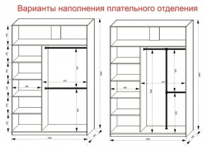 Шкаф-купе 1600 серии SOFT D6+D6+B2+PL3 (2 ящика+2штанги) профиль «Капучино» в Можге - mozhga.ok-mebel.com | фото 7