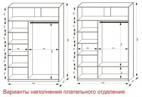 Шкаф-купе 1600 серии SOFT D6+D6+B2+PL3 (2 ящика+2штанги) профиль «Капучино» в Можге - mozhga.ok-mebel.com | фото 8