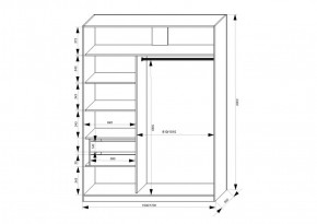 Шкаф-купе 1700 серии NEW CLASSIC K3+K3+B2+PL1 (2 ящика+1 штанга) профиль «Капучино» в Можге - mozhga.ok-mebel.com | фото 3