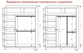 Шкаф-купе 1800 серии SOFT D6+D6+B2+PL3 (2 ящика+2штанги) профиль «Капучино» в Можге - mozhga.ok-mebel.com | фото 8