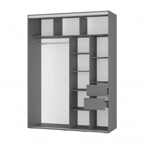 Шкаф-купе Крафт-6 1.6 м ШКК-06 (графит) в Можге - mozhga.ok-mebel.com | фото 2