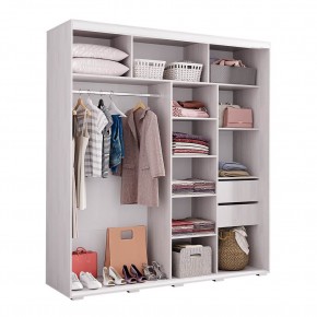 Шкаф-купе Крафт-6 1.6 м ШКК-06 (ясень белый) в Можге - mozhga.ok-mebel.com | фото 2