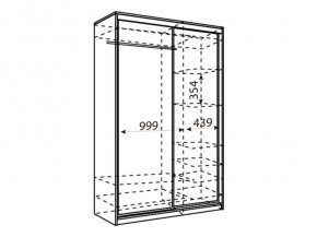 Шкаф-купе Рене 1500 вариант 2 (Зеркало/Зеркало) в Можге - mozhga.ok-mebel.com | фото 2