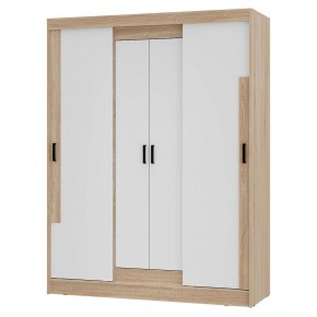Шкаф-купе Смарт ШКК-06 (дуб сонома/белый) в Можге - mozhga.ok-mebel.com | фото 2