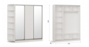 Шкаф-купе Тетрис 180/220 (ЗДЗ) Белый жемчуг в Можге - mozhga.ok-mebel.com | фото