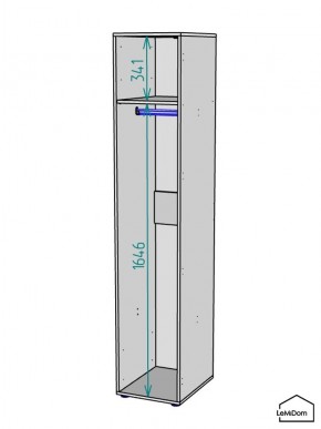 Шкаф Linnea MHR-1 2050х400х510 (Графит-М 11.1.25) в Можге - mozhga.ok-mebel.com | фото 3