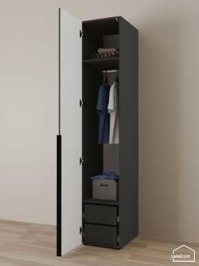 Шкаф Linnea MHR-1-3 2050х400х510 (Графит-М 11.1.25) в Можге - mozhga.ok-mebel.com | фото 5