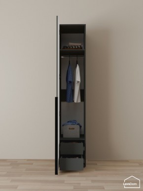 Шкаф Linnea MHR-1-3 2050х400х510 (Графит-М 11.1.25) в Можге - mozhga.ok-mebel.com | фото 6
