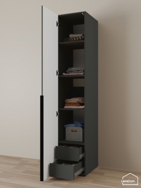 Шкаф Linnea MHR-1-4 2050х400х510 (Графит-М 11.1.25) в Можге - mozhga.ok-mebel.com | фото 6