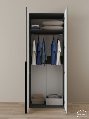 Шкаф Linnea MHR-2 2050х800х510 (Графит-М 11.1.25) в Можге - mozhga.ok-mebel.com | фото 4