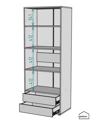 Шкаф Linnea MHR-2-4 2050х800х510 (ДВ-М 11.1.25) в Можге - mozhga.ok-mebel.com | фото 3