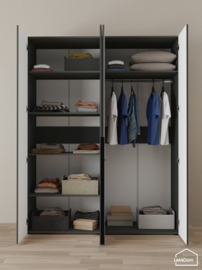 Шкаф Linnea MHR-4-1 2050х1600х510 (Графит-М 11.1.25) в Можге - mozhga.ok-mebel.com | фото 4