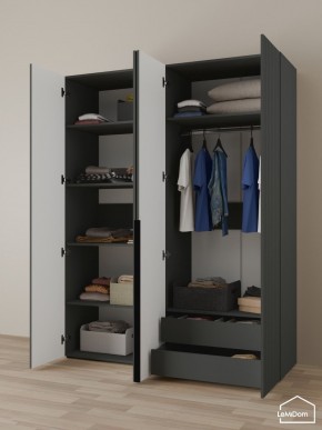 Шкаф Linnea MHR-4-2 2050х1600х510 (Графит-М 11.1.25) в Можге - mozhga.ok-mebel.com | фото 5