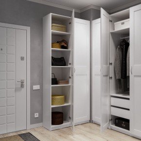 Шкаф МАКС однодверный узкий, цвет белый в Можге - mozhga.ok-mebel.com | фото 4