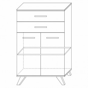 Шкаф низкий Вега Скандинавия в Можге - mozhga.ok-mebel.com | фото 5