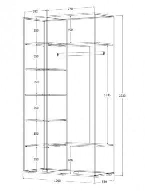 Шкаф Норден 1200 (Белый текстурный) в Можге - mozhga.ok-mebel.com | фото 3