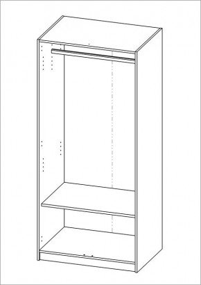Шкаф ОРИОН двухдверный, цвет Дуб Венге в Можге - mozhga.ok-mebel.com | фото 2