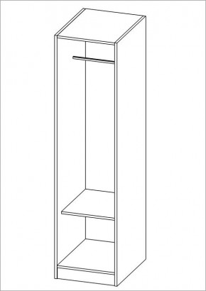 Шкаф ОРИОН однодверный, цвет Дуб Венге в Можге - mozhga.ok-mebel.com | фото 2