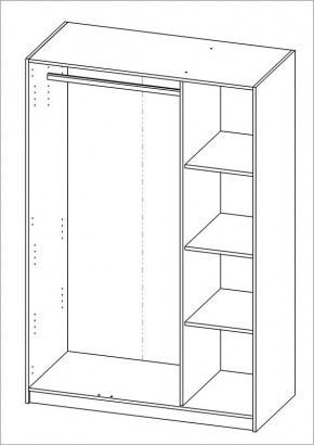 Шкаф ОРИОН трехдверный, цвет Дуб Венге в Можге - mozhga.ok-mebel.com | фото 3