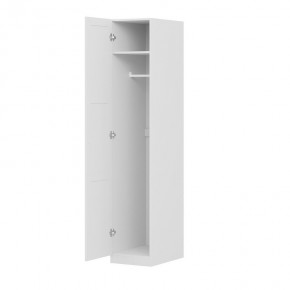 Шкаф ПЕГАС однодверный с рамочным фасадом, цвет белый в Можге - mozhga.ok-mebel.com | фото 2