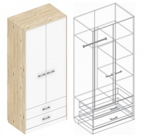 Шкаф "Милана" 2-х створчатый с 2 ящиками в Можге - mozhga.ok-mebel.com | фото 3