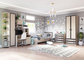 НАОМИ Шкаф 1 створчатый с полками и штангой в Можге - mozhga.ok-mebel.com | фото 2