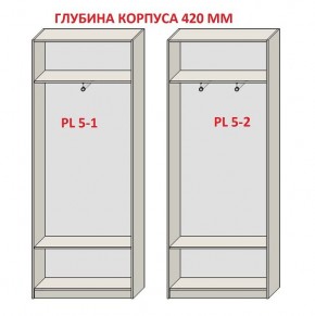 Шкаф распашной серия «ЗЕВС» (PL3/С1/PL2) Серый камень/Небраска натуральный в Можге - mozhga.ok-mebel.com | фото 8