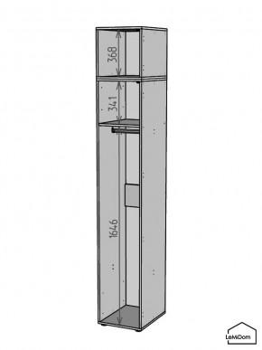 Шкаф с антресолью Linnea MHR-1A-1 2450х400х510 (Белый-М 11.1.1) в Можге - mozhga.ok-mebel.com | фото 3