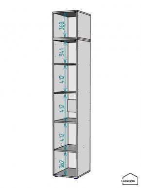 Шкаф с антресолью Linnea MHR-1A-2 2450х400х510 (Белый-М 11.1.2) в Можге - mozhga.ok-mebel.com | фото 3