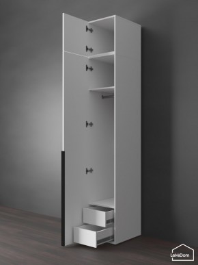 Шкаф с антресолью Linnea MHR-1A-3 2450х400х510 (Белый-М 11.1.2) в Можге - mozhga.ok-mebel.com | фото 6