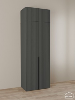 Шкаф с антресолью Linnea MHR-2A-2 2450х800х510 (Графит-М 11.1.25) в Можге - mozhga.ok-mebel.com | фото