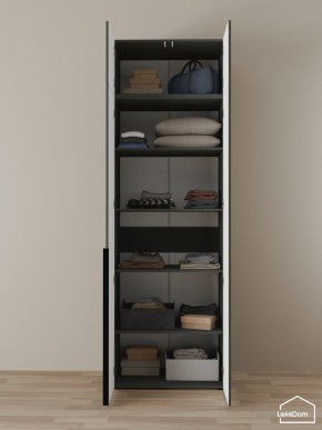 Шкаф с антресолью Linnea MHR-2A-2 2450х800х510 (Графит-М 11.1.25) в Можге - mozhga.ok-mebel.com | фото 4