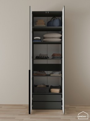 Шкаф с антресолью Linnea MHR-2A-3 2450х800х510 (Графит-М 11.1.25) в Можге - mozhga.ok-mebel.com | фото 5