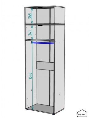 Шкаф с антресолью Linnea MHR-2POA-1 2450х800х510 (Белый-М 11.1.2) в Можге - mozhga.ok-mebel.com | фото 3