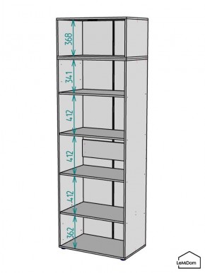Шкаф с антресолью Linnea MHR-2POA-2 2450х800х510 (Белый-М 11.1.2) в Можге - mozhga.ok-mebel.com | фото 3