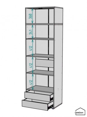 Шкаф с антресолью Linnea MHR-2POA-4 2450х800х510 (Белый-М 11.1.2) в Можге - mozhga.ok-mebel.com | фото 3