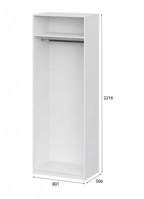 Шкаф ШК-5 (800) Белый текстурный в Можге - mozhga.ok-mebel.com | фото 4