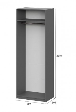 Шкаф ШК-5 (800) Графит серый в Можге - mozhga.ok-mebel.com | фото 5