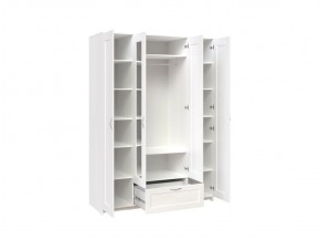 Шкаф СИРИУС четырёхдверный белый с одним выдвижным ящиком и двумя зеркалами в Можге - mozhga.ok-mebel.com | фото 2