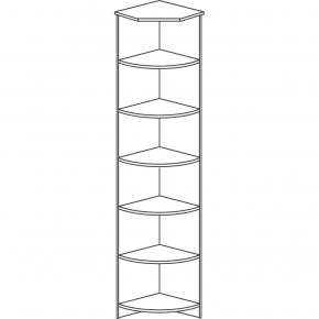 Шкаф угловой открытый №607 Инна Денвер темный в Можге - mozhga.ok-mebel.com | фото 2