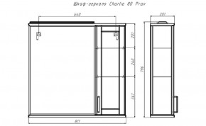 Шкаф-зеркало Charlie 80 правый Домино (DCh2520HZ) в Можге - mozhga.ok-mebel.com | фото 9