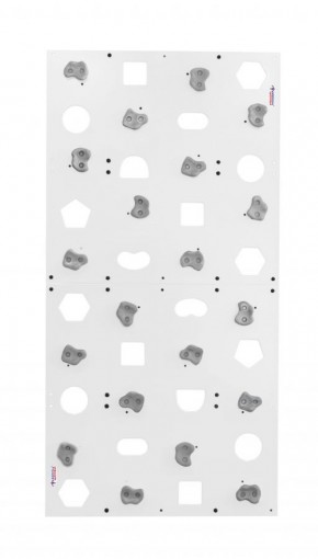 Скалодром пристенный (1000*2000) стандарт ЭЛЬБРУС Pastel с отверстиями (20 шт. серых зацепов) цв.белый в Можге - mozhga.ok-mebel.com | фото 1