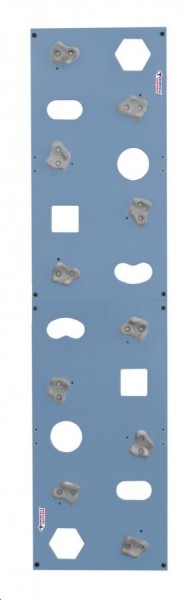 Скалодром пристенный (500*2000) стандарт ЭЛЬБРУС Pastel с отверстиями (10 шт. серых зацепов) цв.голубой в Можге - mozhga.ok-mebel.com | фото