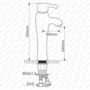 Смеситель д/ум MLN-F-001CBK керамический (Черный) в Можге - mozhga.ok-mebel.com | фото 2