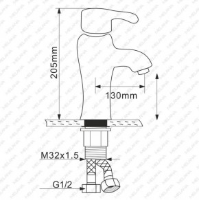 Смеситель д/ум MLN-F-002CBK керамический (Черный) в Можге - mozhga.ok-mebel.com | фото 2