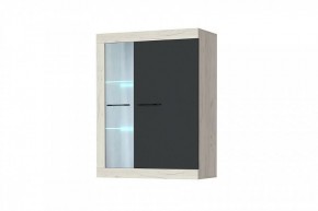 СОНАТА ВНС-800 Шкаф-витрина навесная (крафт белый/антрацит) в Можге - mozhga.ok-mebel.com | фото