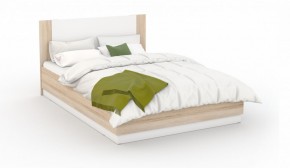 Спальня Аврора Кровать 160 с подъемным механизмом Дуб сонома/Белый в Можге - mozhga.ok-mebel.com | фото 1